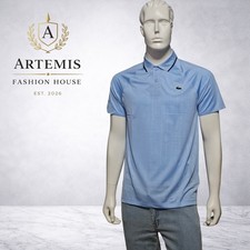 Lacoste x Novak Djokovic Slim Fit Light Blue On Court Sport Polo Size Medium