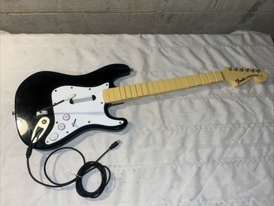 Xbox 360 Rock Band Harmonix Fender Stratocaster Wired Guitar Tested
