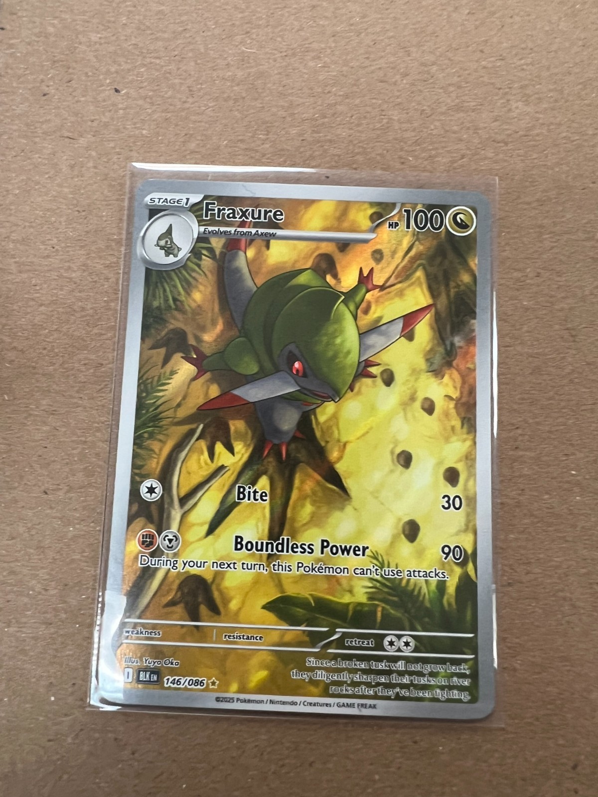 Fraxure 146/086 Black Bolt Illustration Rare NrMt