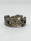 Vintage Sterling Silver 925 Southwestern Alligator Chain Ring Size 10