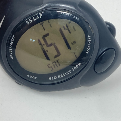 Nike Triax Watch Men Digital Black NEEDS BAND Alarm Timer WG48