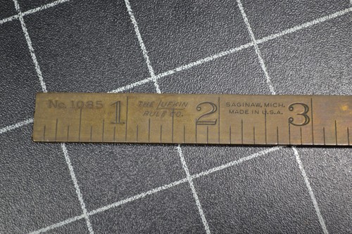 THE LUFKIN RULE CO - SAGINAW, MI - #1085  - 24" BRASS BLACKSMITH RULER