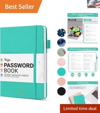 Password Keeper Book with Alphabetical Tabs, Small Password Books for Seniors...