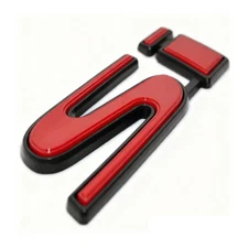 For 2017-2025 Honda Civic Si Sport Rear Letter Emblem Badge Nameplate Black Red