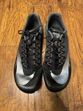 Nike Rival Sprint Track  Field Spikes Black/silver Swoosh Size 9.5