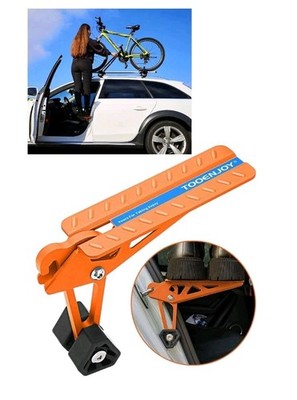 TOOENJOY Universal Foldable Car Door Step Anti-Slip Latch Hook Mini Pedal Ladder