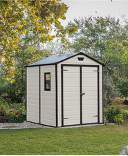 8x6 Keter Manor Outdoor  Garden Shed House Tool Storage Waterproof