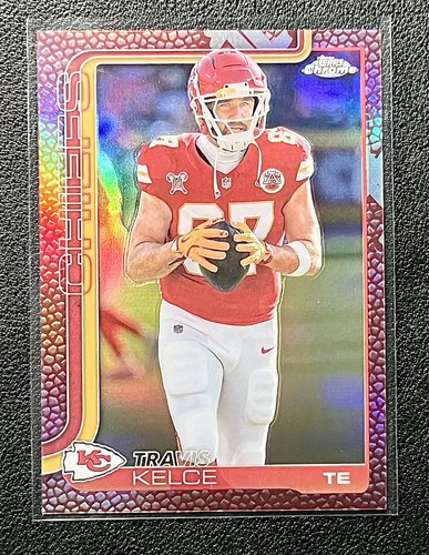 Travis Kelce [Leather] #150 2025 Topps Chrome card