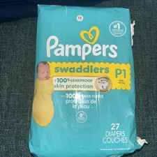 Pampers Swaddlers Diapers - Preemie - 27 Pack