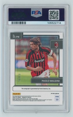 Paolo Maldini 2022-23 Donruss FIFA Signature Series /15 Auto Blue