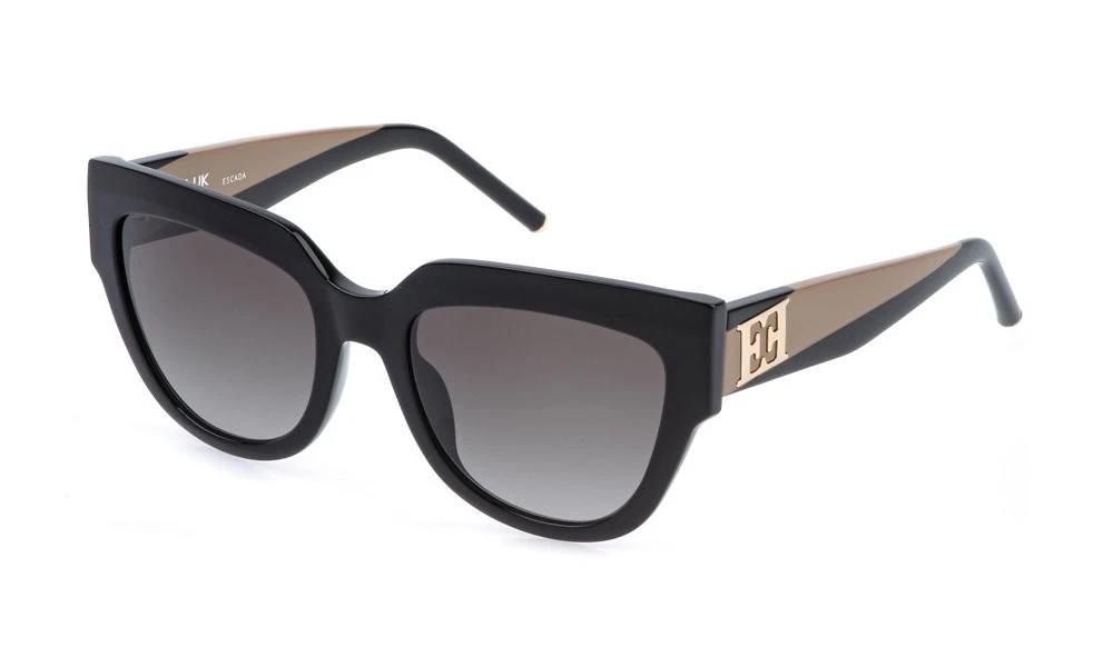 Escada 55mm Square Gradient Sunglasses Black Gold Chain Logo Women’s New Case ESCADA Square Sunglasses for Women for sale | eBay main image 3