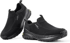 NEW MEN'S SIZE 8.5 EXTRA WIDE BLACK FitVille Slip on OUTDOOR TREKKING Hiking