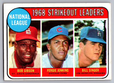 1969 TOPPS #12 BOB GIBSON/FERGIE JENKINS/BILL SINGER
