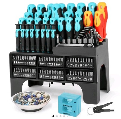 120-teiliges magnetisches Schraubendreher-Set mit Präzisionswerkzeugen Chrom-Vanadium-Stahl blau