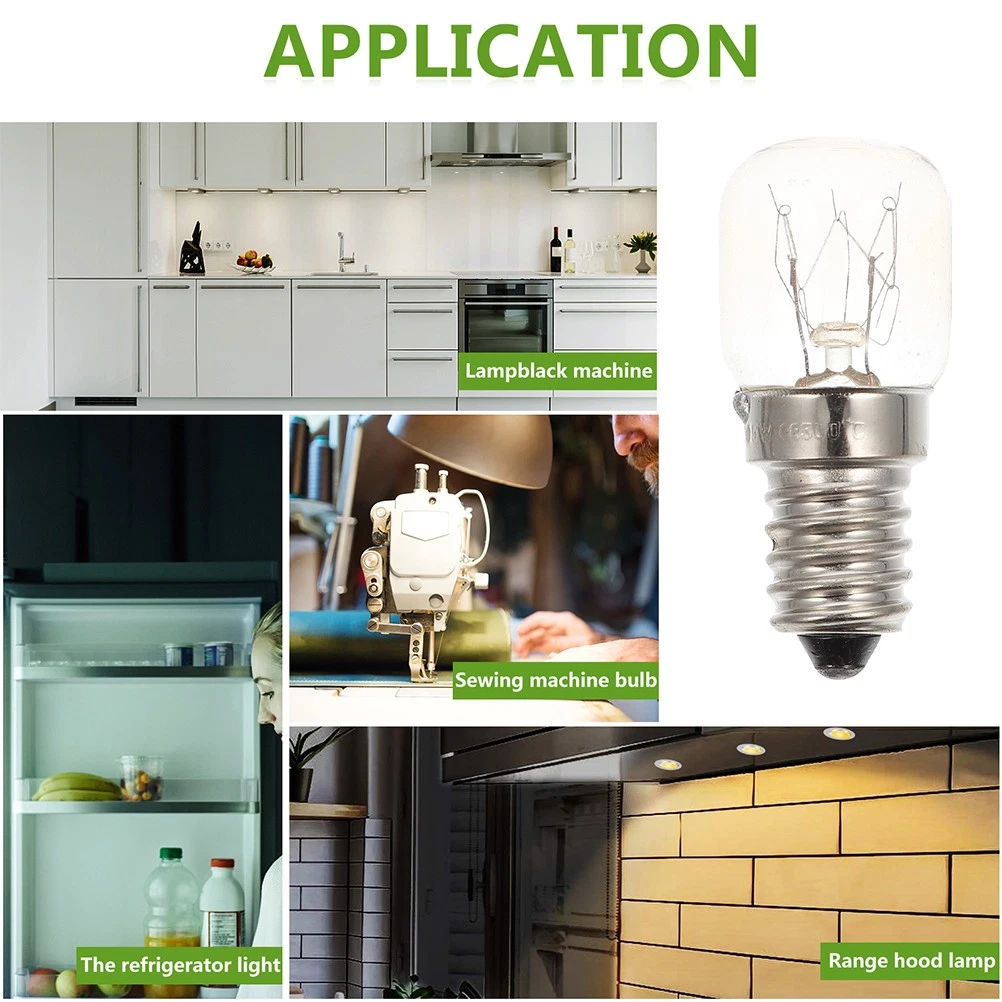 8pcs Microwave Light Bulb E14 Light Socket Appliance Oven Bulb 25w Supply