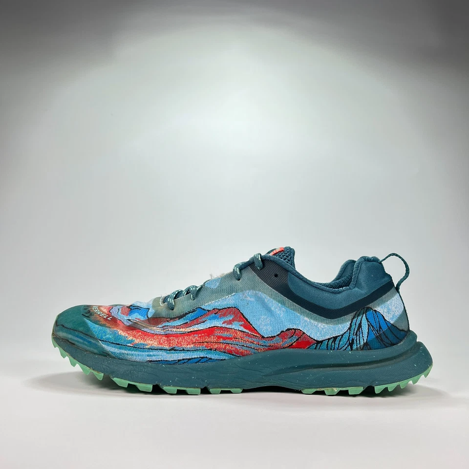 Merrell Antora x Trail Sisters Blue Green Running Shoes J066422 Women’s Size 10 - Image 4 of 4