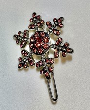 Snowflake hair clips, with matching twists