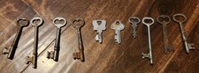 Authentic Antique Skeleton Keys Lot Of 10 Vintage Barrel