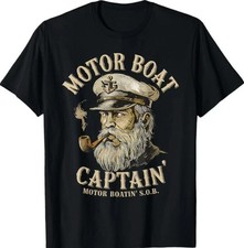 Camiseta Motor Boat Captain Funny Pontón Navegación Motor Boatin Lake