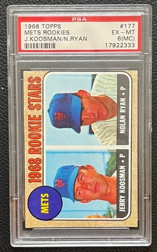 1968 Topps #177 NOLAN RYAN & Jerry Koosman RC PSA 6 Rookie Card-G.O.A.T.