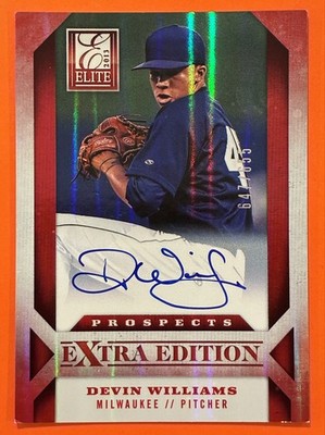 2013 Panini Elite Extra Edition - Devin Williams Auto /655 #134 (AU, RC)