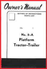 IH International McCormick-Deering No. 8-A Platform Cub Tractor Trailer Manual