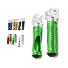 Green M-PRO Billet Front Foot Pegs For Versys KLE 650 06-9 10 11 12 13 14