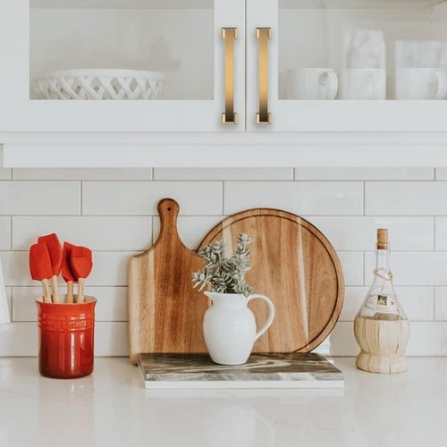 Asidrama 20 Pack 4 Inch 102mm Champagne Bronze Kitchen Cabinet Handles Brushed - Picture 3 of 8