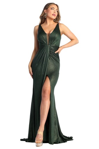 Womens Dresses For Formal Prom Evening Long V-Neck Sleeveless Sheath Plus Size - 第 6/12 張圖片