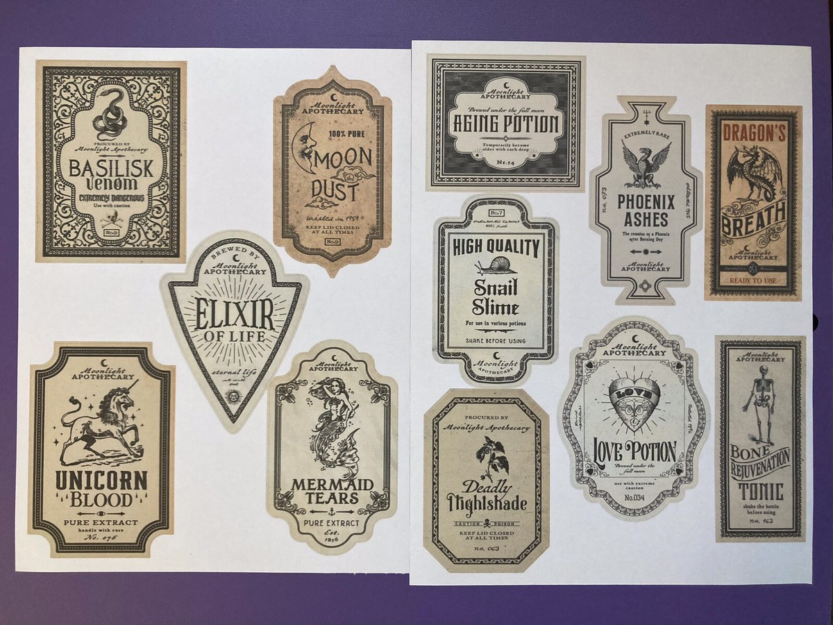 Rotulo De Gillyweed Halloween Potion Bottles Labels Stickers Halloween