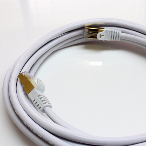 Tera Grand CAT7 600MHz Double Shielded SSTP Copper Network Cable, WHITE 10 FT - Picture 5 of 7