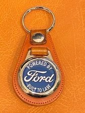 PREMIUM LEATHER TAN  KEYCHAIN FOR YOUR FORD TRUCK BUILT TO LAST
