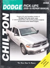 2009-2018 Dodge RAM 1500 Cummins 4x4 2x4 Truck Chiltons Repair Shop Manual 23564