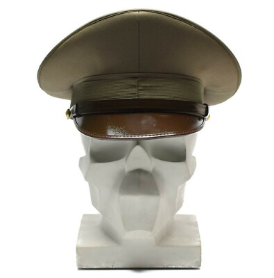 Genuine Italian Army peaked cap Military air force visor forage Khaki