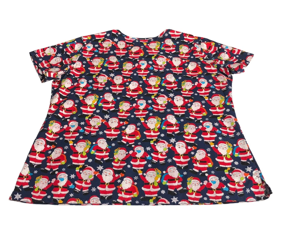 Blusa Médica Pediátrica Peaches Sport para Mujer 2XL Santa Brillo Médica Bolsillos Foto 2 de 4