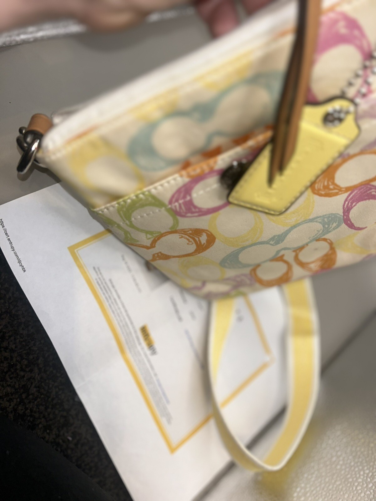 Coach Monogram Scribble Signature Canvas & Leather Tr… Gem