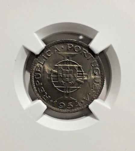 1954 MS64 Mozambique 2 1/2 Escudos NGC 2.5E KM #78 - Picture 3 of 3