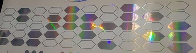 2x Car Motorrad Dekor Auto Tuning Set Autoaufkleber Waben 800x180mm oilslick