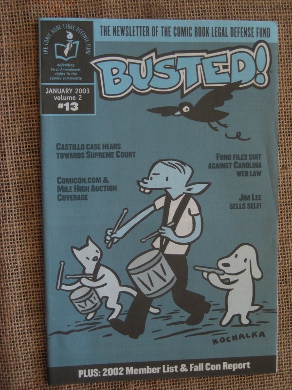BUSTED! #13 - January 2003 - Newsletter Comic Book Legal Defense Fund