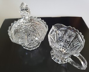 Vintage Creamer and Sugar Bowl Set~ Sugar W Lid...BEAUTIFUL!