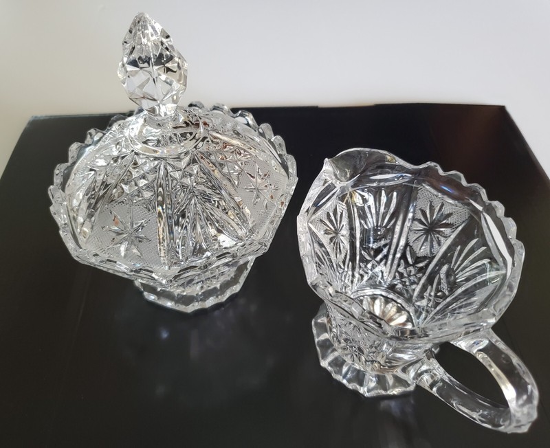 Vintage Creamer and Sugar Bowl Set~ Sugar W Lid...BEAUTIFUL!