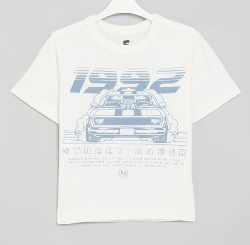 Cotton:On Kids Toddler Short Sleeve Print Tee 1992 Street Racer
