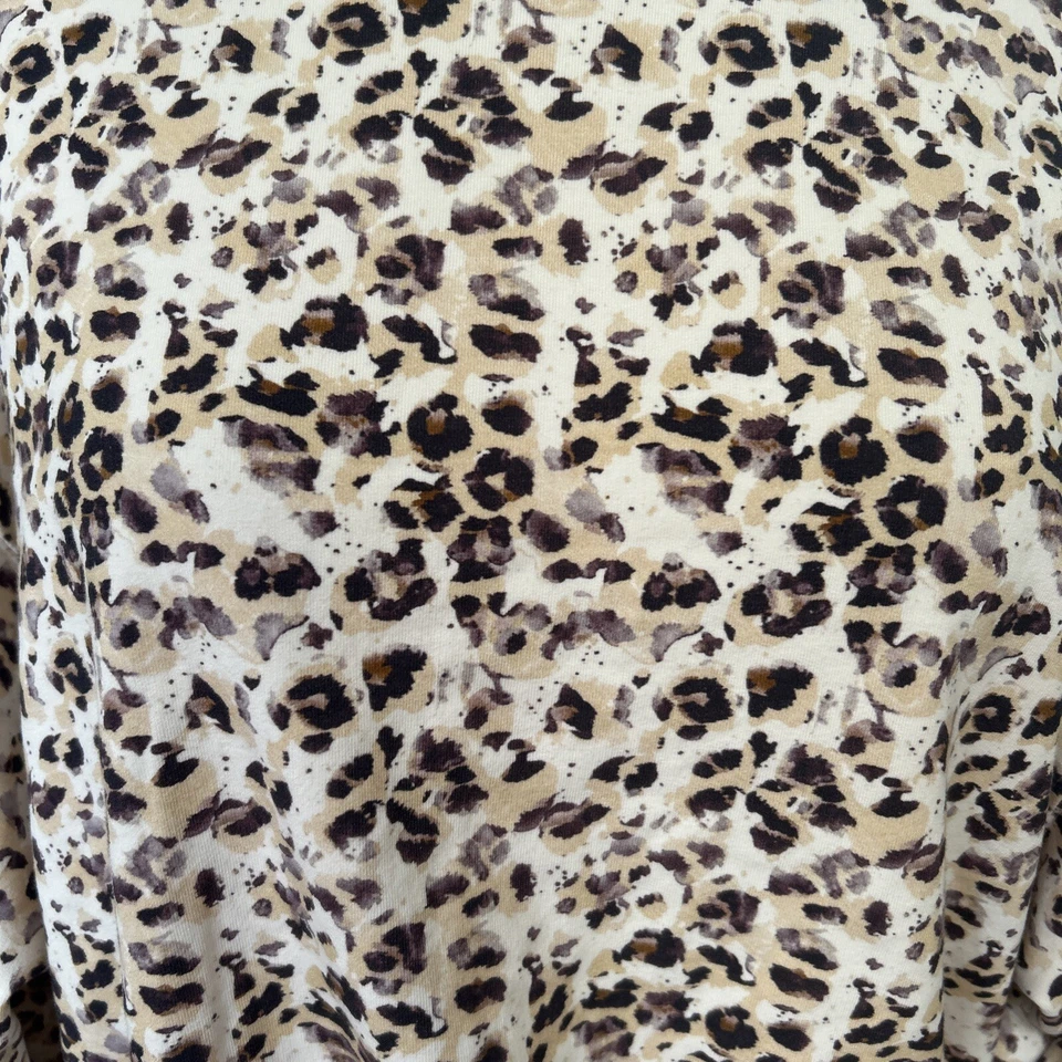 Blusa corta DYI para mujer con estampado de animales grande manga dolman Foto 2 de 4