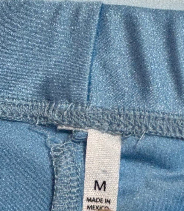 OFENTI Shiny Biker Shorts High Waist Active Wear Size M