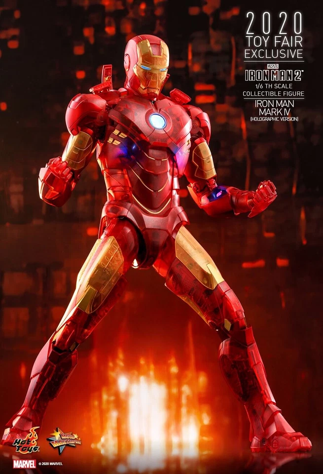ENVIADOR SELLADO Hot Toys Iron Man 2 MKIV 4 Feria de Juguetes Versión Holográfica MMS568 Foto 4 de 4