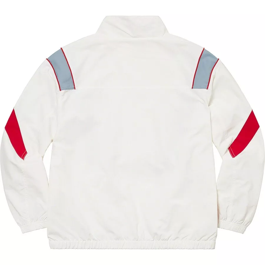 SUPREME Cross Paneled Track Jacket (April 2021) | White / Red w