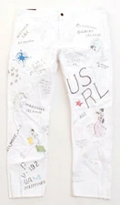 Polo Ralph Lauren White Island Graphic GI Chino Tapered Cutoff Pants Men's NWT