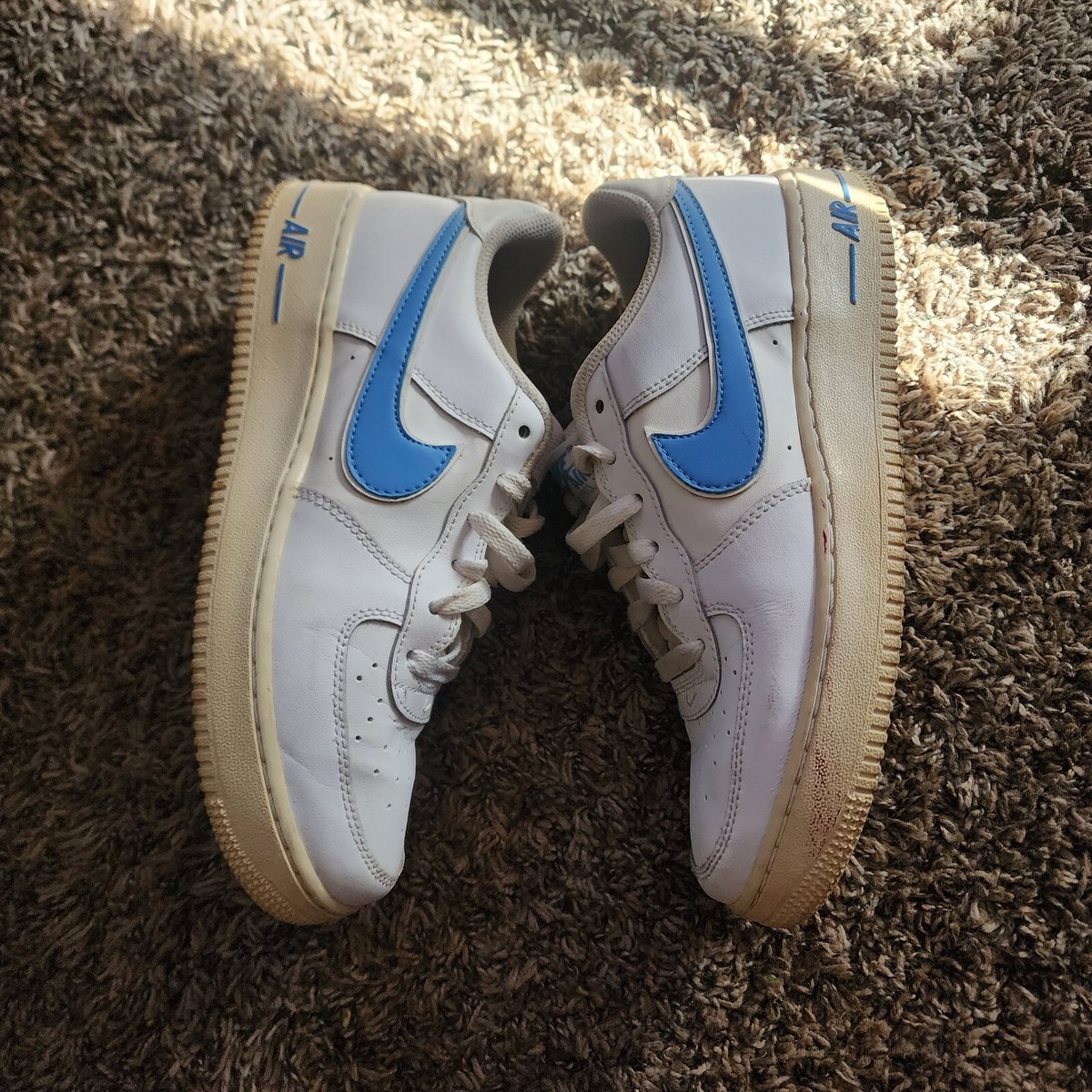 Nike AF White University Blue AV6252 Shoes Size Youth Lightly Used