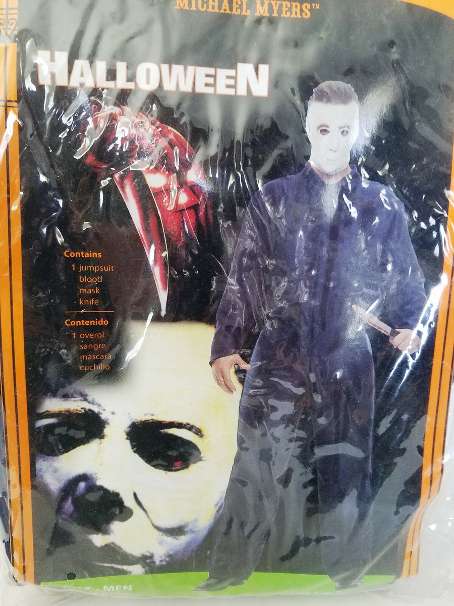 2009 Halloween Michael Myers Jumpsuit, Blood, Mask Knife Costume Men's L  40-42