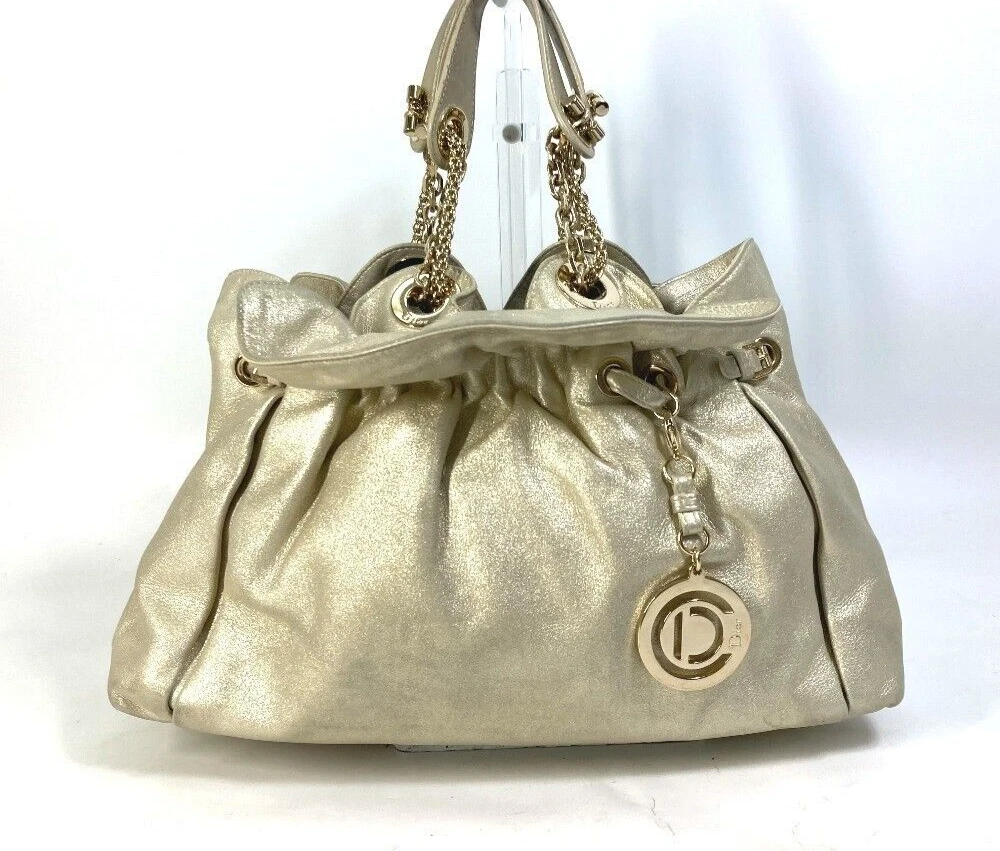 Christian Dior Sac à Charme Chaîne Sac à Main Métallisé Or Femme Prix Premium